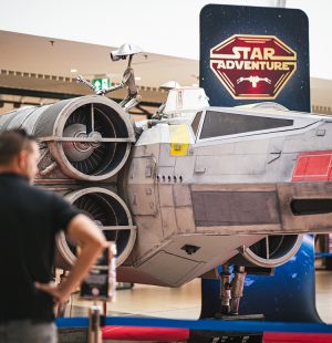 statek kosmiczny starwars w pasażu grunwaldzkim