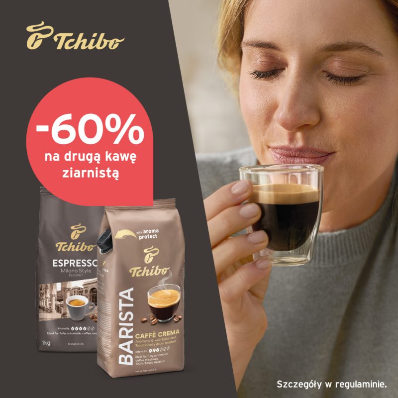 Promocja Festiwal Ziaren w Tchibo Pasaż Grunwaldzki Wrocław rabat 60 procent na drugą kawę ziarnistą