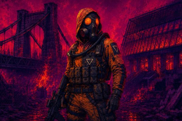 Pasaż Grunwaldzki Mass Escape Strefa Ewakuacji escape room Wrocław postapokaliptyczna postać w masce
